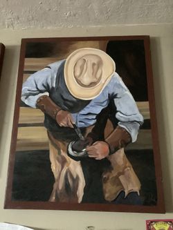 “The Farrier” Original Acrylic On Canvas