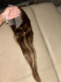 100% Human Hair 28 Inch Straight Highlight Wig 