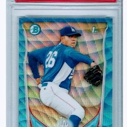 2014 Julio Urias Bowman Chrome Prospects Blue Wave Refractor #BCP6 Rookie $ Or Best Offer $