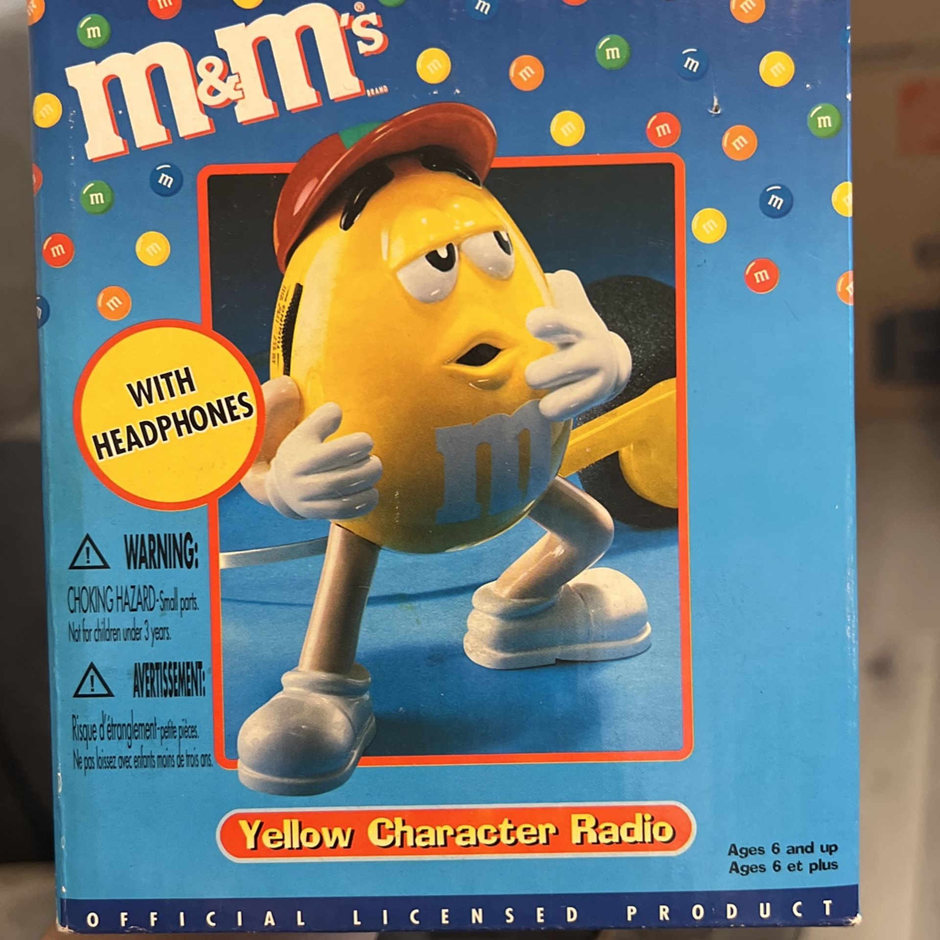 m&m’s Collectible Yellow Character Radio With Headphones 