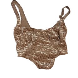 SKIMS Size Small Logo Velvet Zipper Corset Crop Top Chai NWT AP-BUS-1511