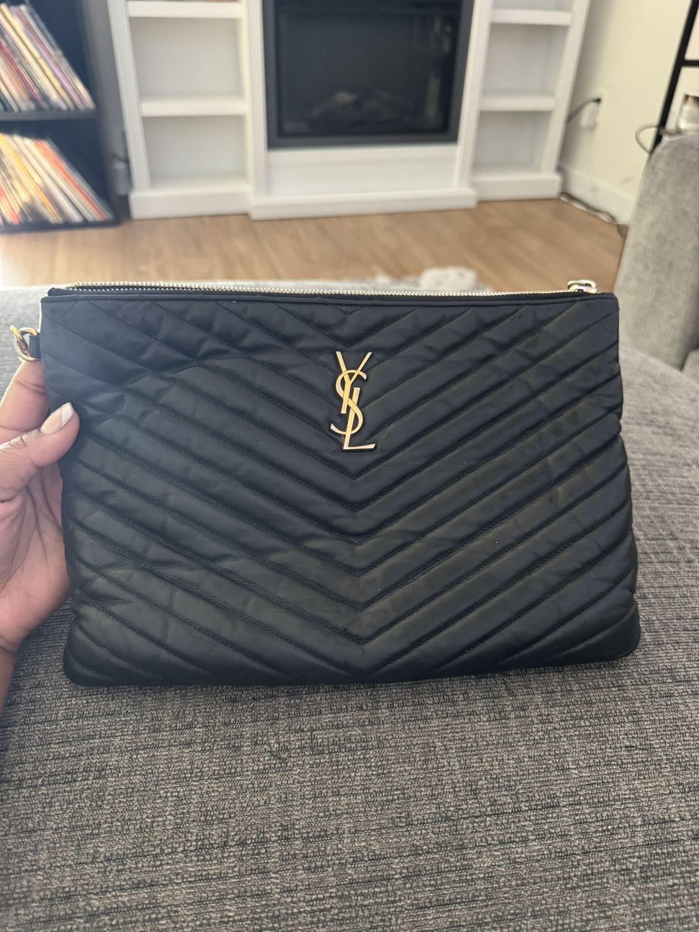 YSL Monogram Matelassé Document Holder 