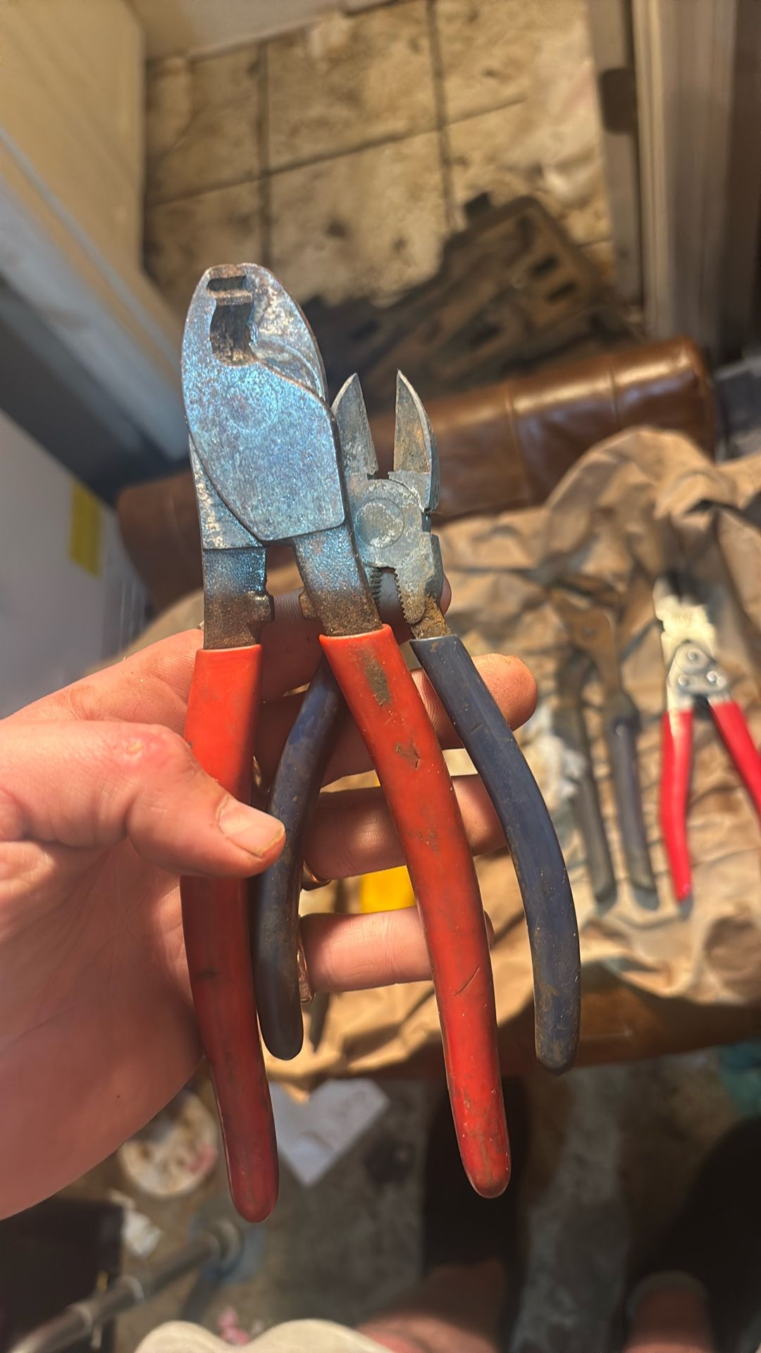 Old School Lineman Pliers And A Set Of Wiss 3in1 Pliers
