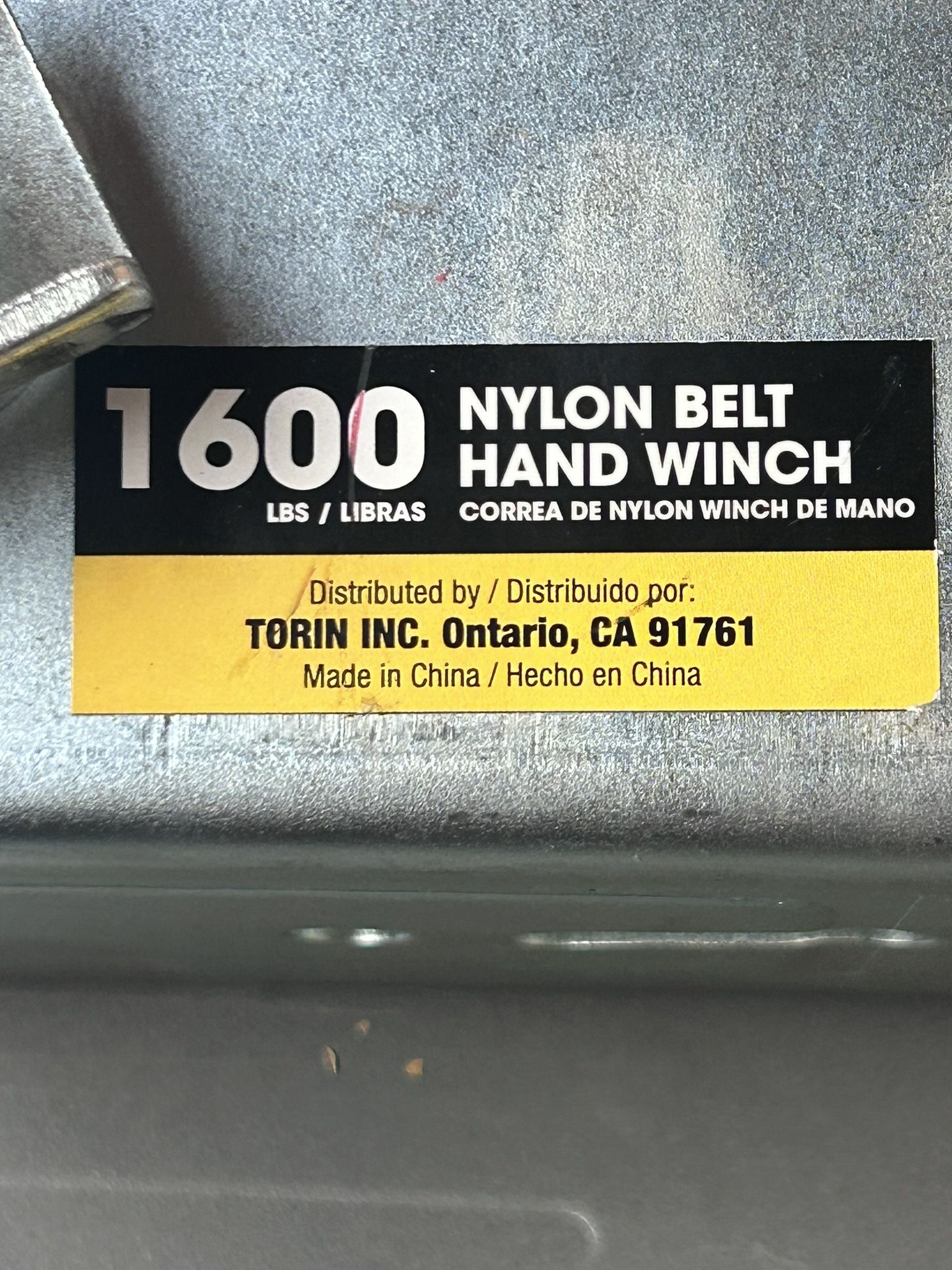 Winch 1600 Lbs