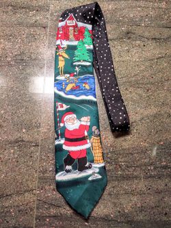 Vintage Yule Tie Greetings Christmas Men's Tie