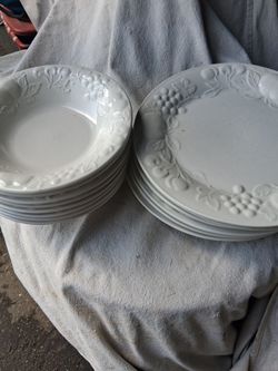 8 bowls and 7 plates