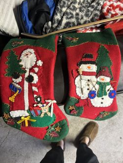 Two Handmade Stockings 
