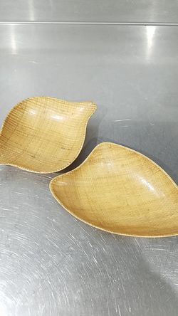 Mid century bowls made From Bamboo