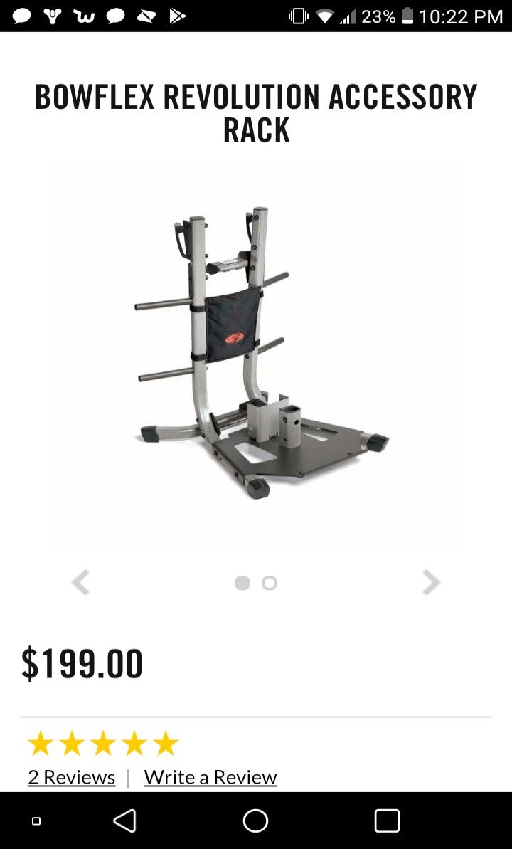 Bowflex Revolution Accessory Rack & Resistant plates