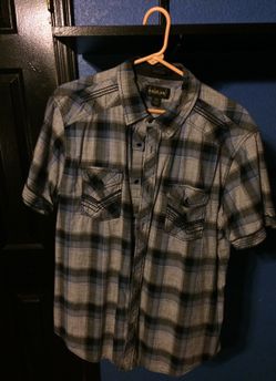 helix XL plaid button up shirt