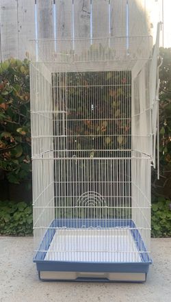 Bird Cage - 35” X 17” X 17” - Food & Water Bowls Included (x4)