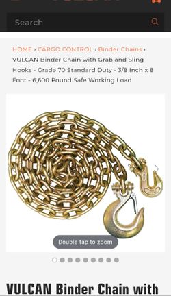 VULCAN Binder Chain with Grab and Sling Hooks