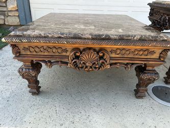 Moving sale  Ornate Marble Top Coffee Table - Ashley Casa Mollino (Fair Condition