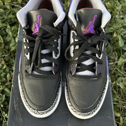 Court Purple 3's - Size 8 - Condition 9/10 - OG Box