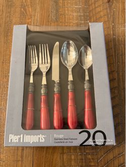 Pier 1 Imports Rouge Flatware Set – 20 Pieces – New in Box