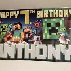 Minecraft Birthday Poster 