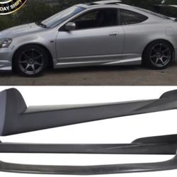 Fit 02-06 Acura RSX AC Style Front Bumper Lip Spoiler Mugen Style Side Skirt PU