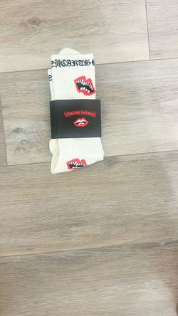 Chrome Hearts Matty Boy Lips Crew Socks