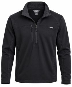 Orvis PRO Men's Medium Black Polartec Half Zip Fleece Pullover Outdoor