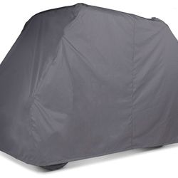 New unused golf car cover. Heavy duty from dealership. Waterproof Uv Treated Fits All 4 Passenger Golf Cars.
