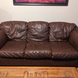 Leather Couch And Love Seat 