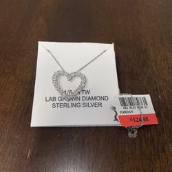 REAL 1/6 CTTW LAB GROWN DIAMOND NECKLACE