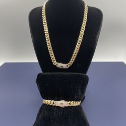 Cuban Link Chain And Bracelet 