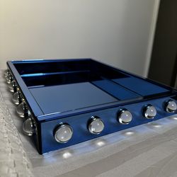 Blue Sapphire Mirrored Tray