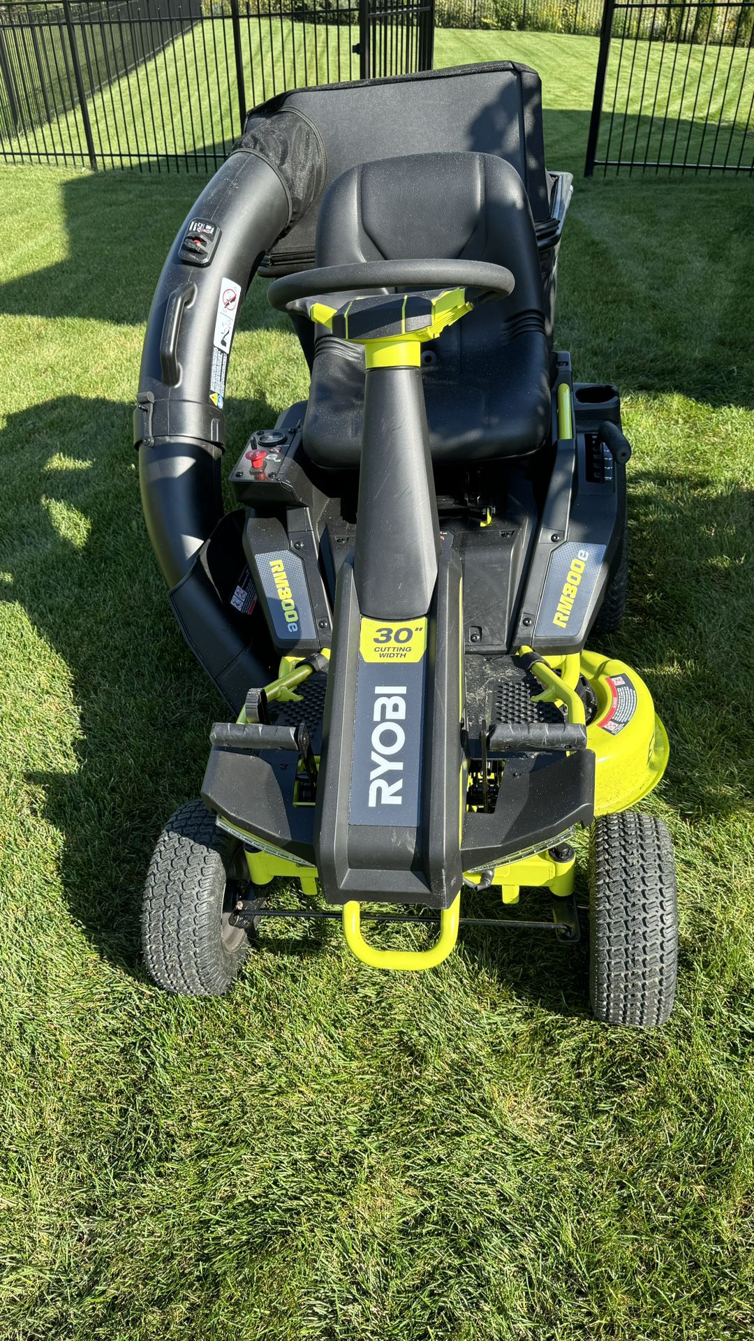 Like New Ryobi electric lawn mower 30 inch with bagger