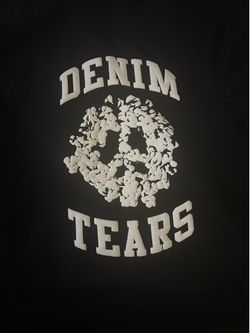 Zip up denim tears hoodie