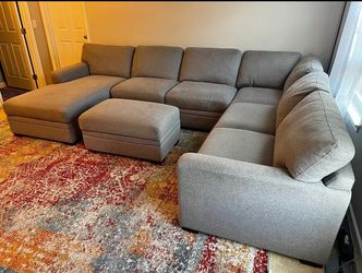 Gray sectional couch