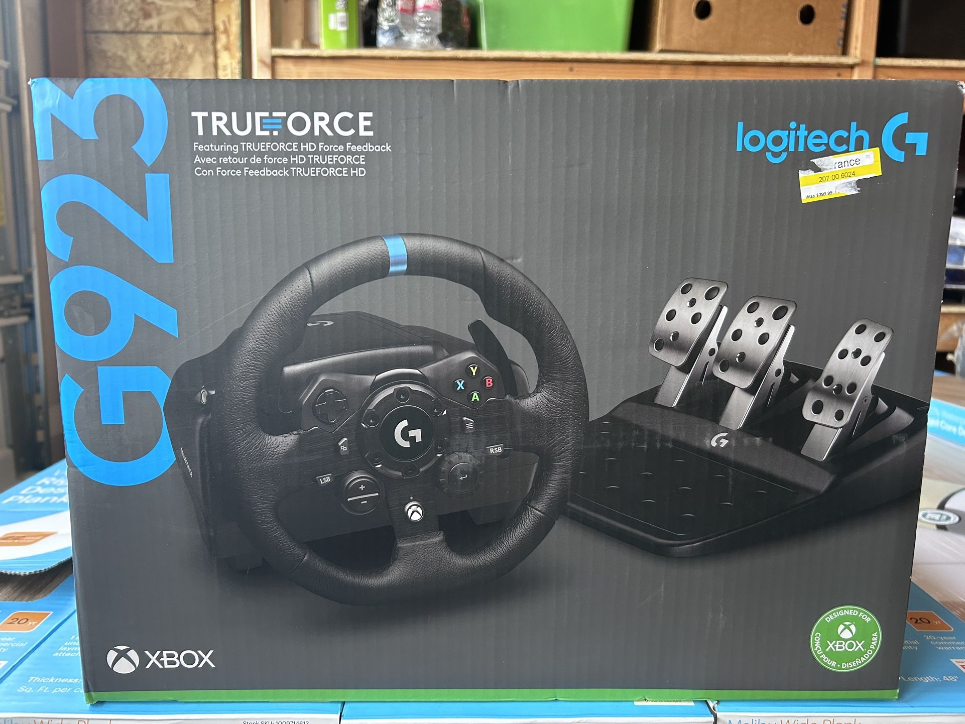 Logitech G923 TRUEFORCE Racing Wheel & Pedals for Xbox – Brand New