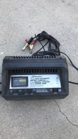 Schumacher 10 amp fully automatic battery charger with 2amp manual charger and 50 amp engine start.