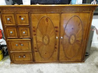 Beautiful solid Wood Hand Carved Dresser/ Cabinet 