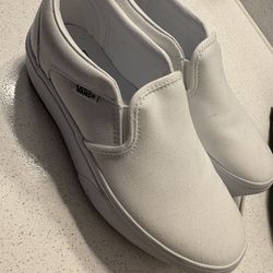 Woman’s White Vans 