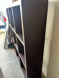 Large Dark Brown Open Shelving / Cubby Unit — Free
