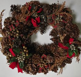 X-mas Pine cone wreath