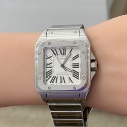Pre Owned Santos De Cartier XL Watch 