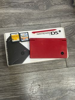 Nintendo DSi Red Console with Box and 2 Games