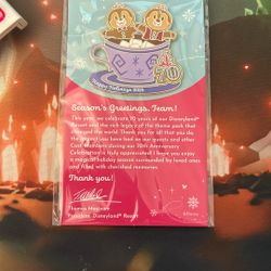 Disneyland Cast Member Exclusive Pin 70th Happy Holidays 2025 Chip Dale 