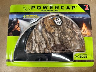 Realtree Powercap Headlamp Beanie Hat 2-Pack Black/Camo