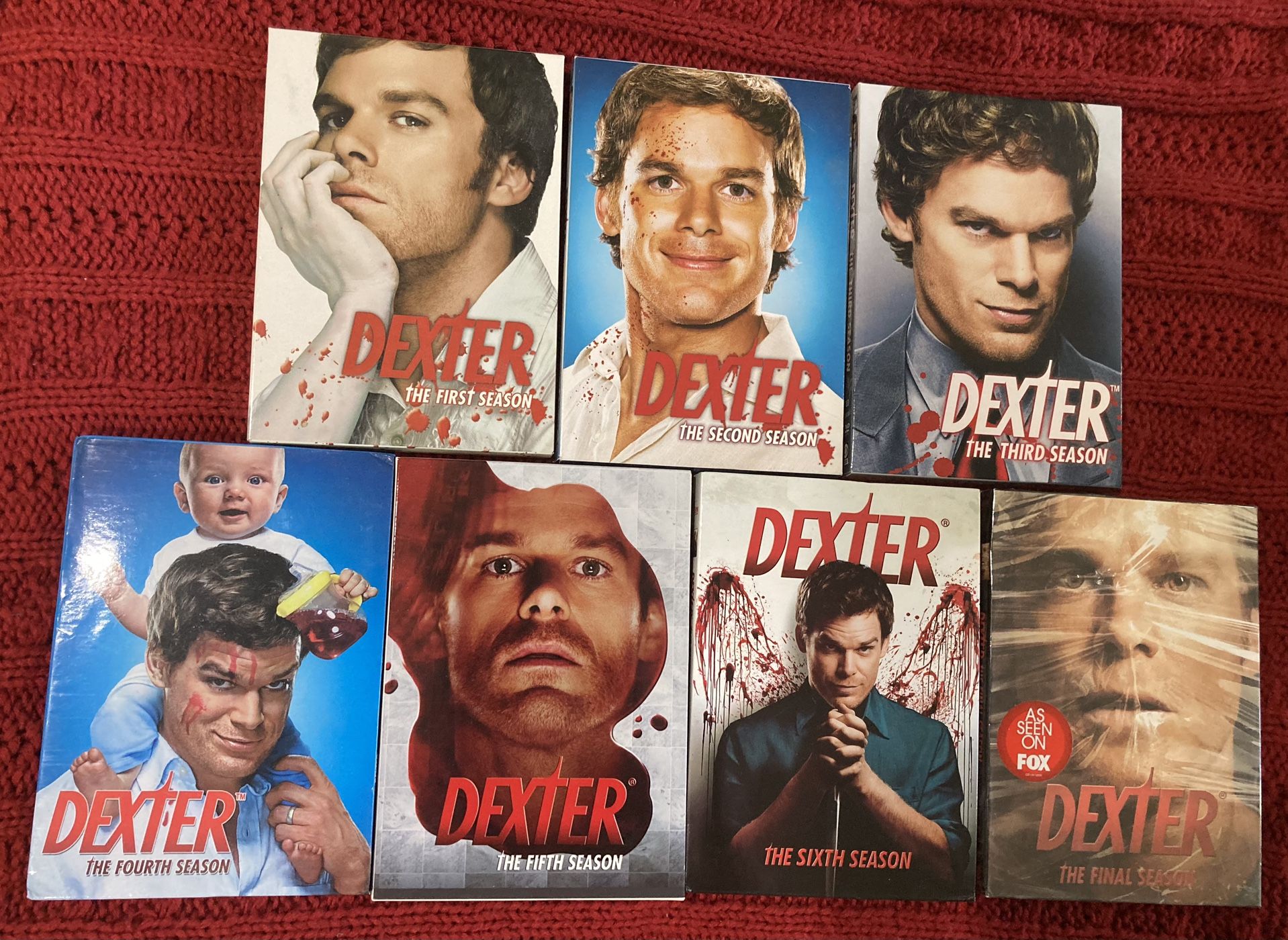 Dexter DVDs - Seasons 1, 2, 3, 4, 5, 6 & 8