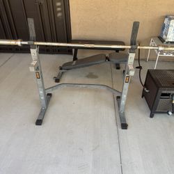 Weight Bench And Bar Used