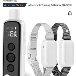 Bousnic Dog Shock Collar for 2 Dogs - (8-120lbs) Waterproof Rechargeable Electric Dog Training Collar with Remote for Small Medium Large Dogs with Bee