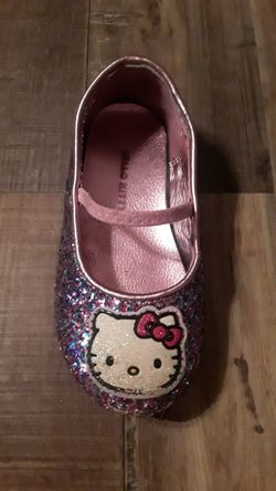 HELLO KITTY Toddler Sz 8 Glitter Mary Janes