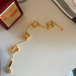 4 motif van cleef gold plated bracelet 