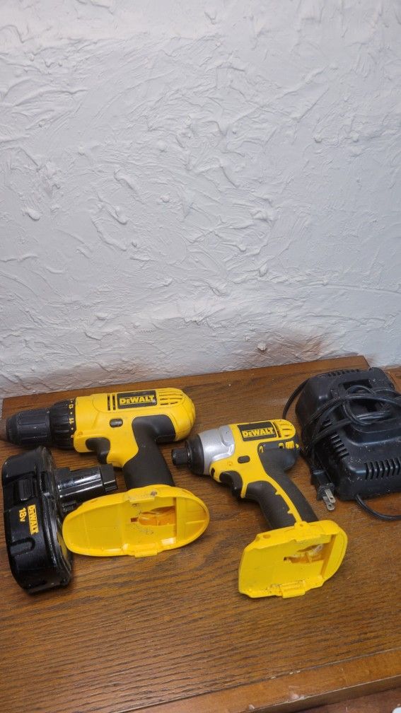 Dewalt Drill, Impact Driver, Charger 18 Volt
