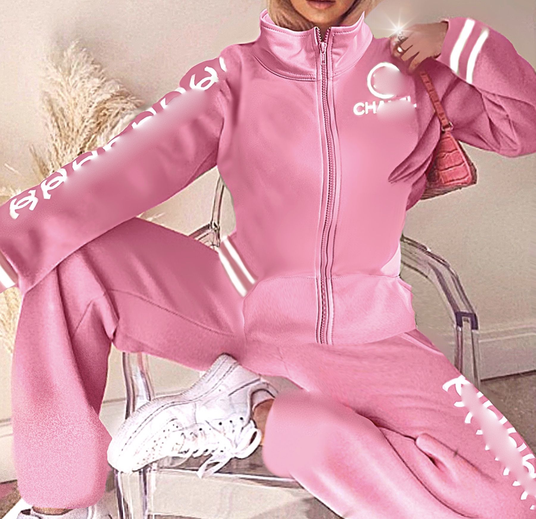 NWT, Lavishly Paris Babydoll Pink 2 Piece Tracksuit.