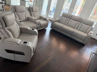 3 piece leather set