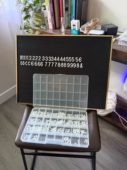 Black & Gold Felt Letter Board + Letters & Numbers β $15